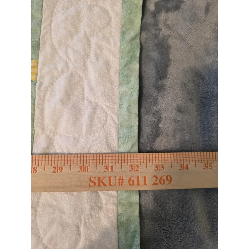 Handmade Teddy Bear Crib Quilt Nursery Baby Blanket Applique Patchwork 32x32